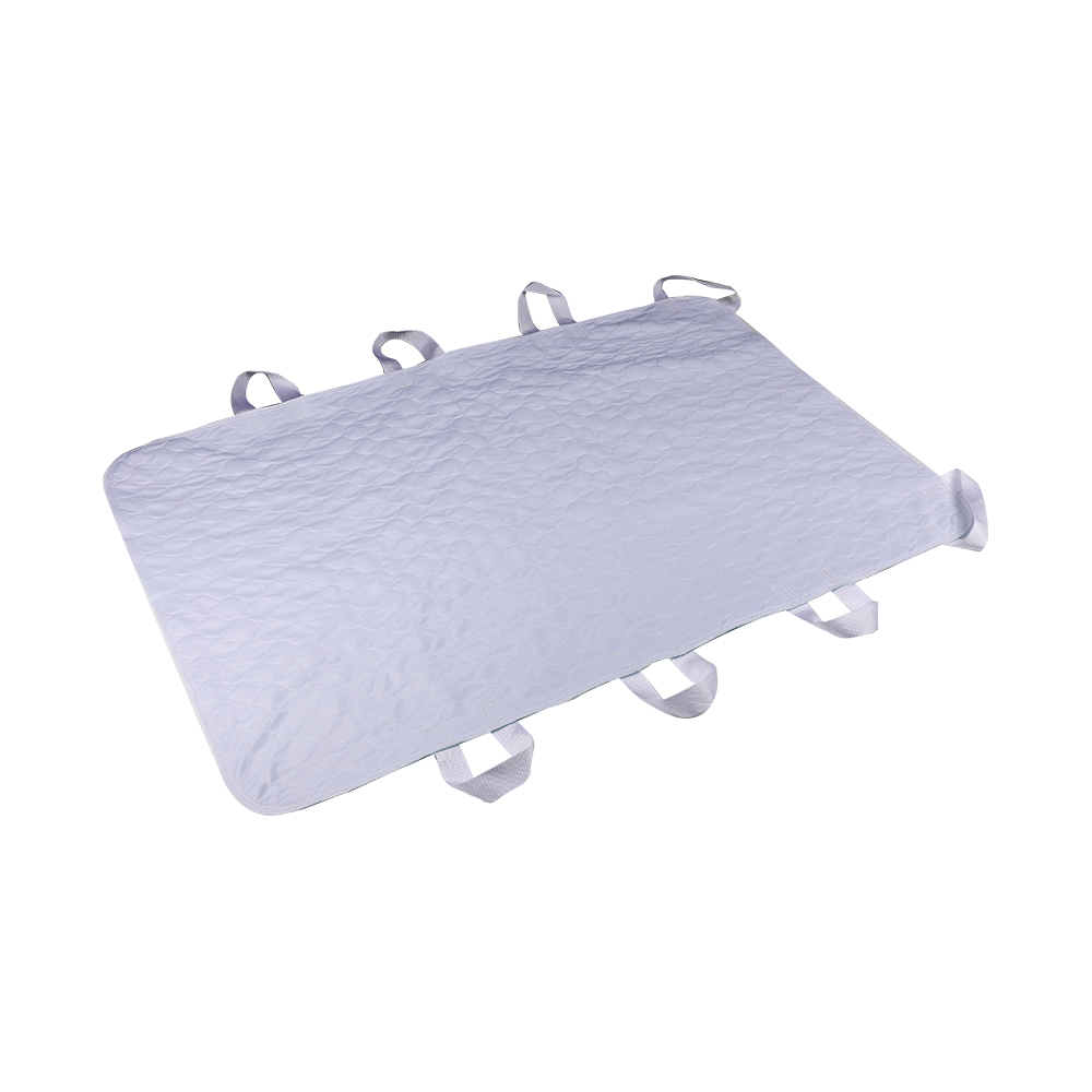 Elder care polyester fast absorb washable underpad pvc waterproof leak-proof incontinence patient lift positioning bed pad with handles