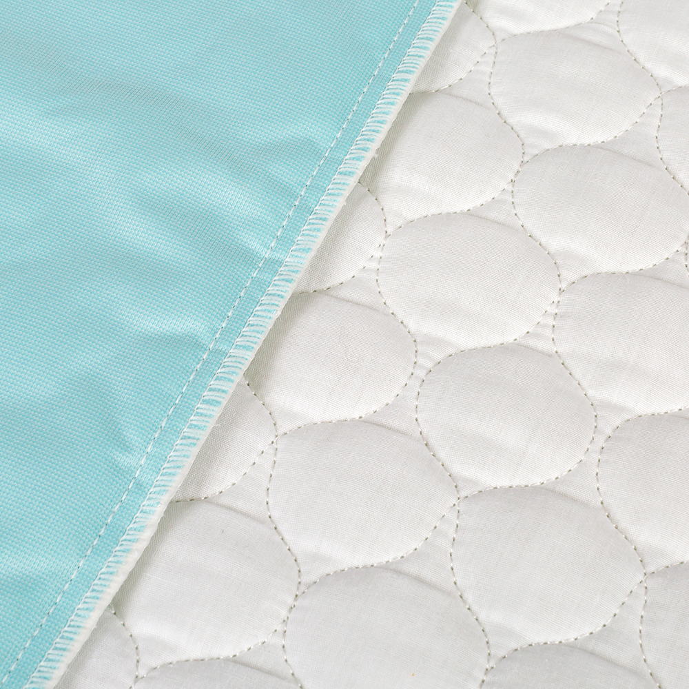 Ultra soft 4-layer washable and reusable waterproof  50% cotton adult underpad with 4 convenient handles to assist in home health care 34x54 inch