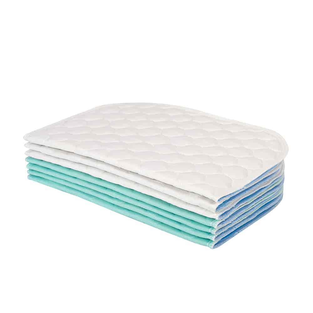 4-Layer 50% cotton ultra soft quilted 18 x 24 small size heavy absorbency underpad  machine washable underpad protection for elderly seniors